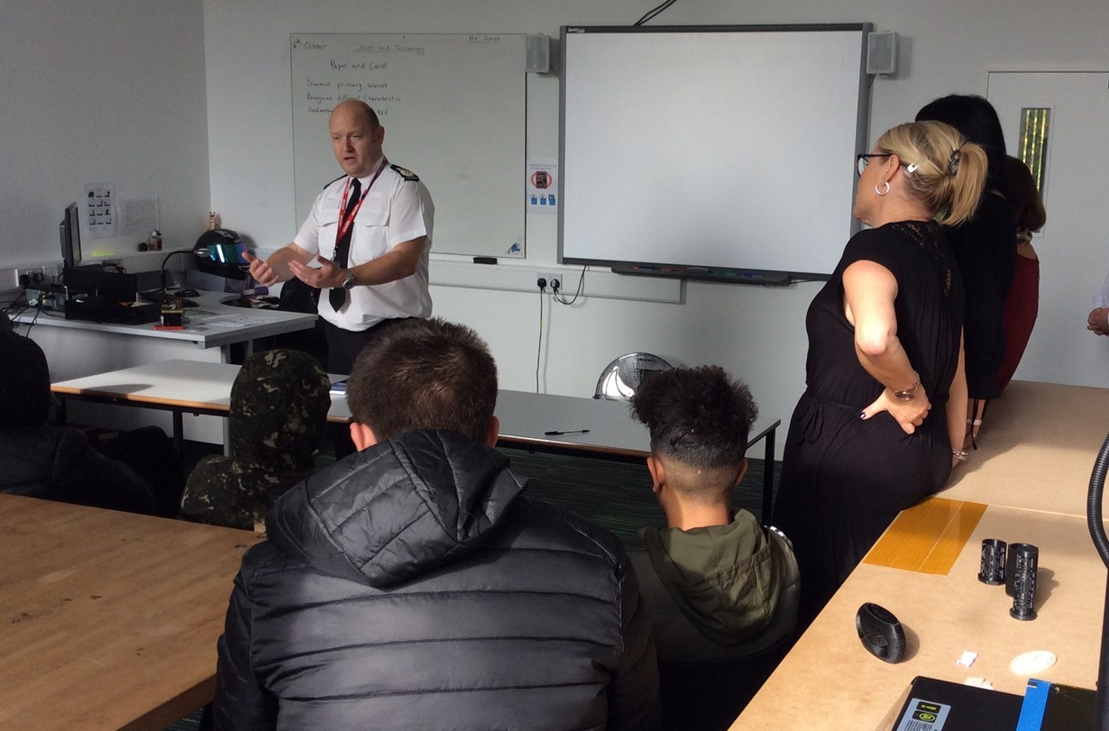 Chief Constable presenting lecture